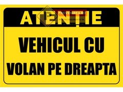 Indicatoare pentru vehicule cu volan pe dreapta